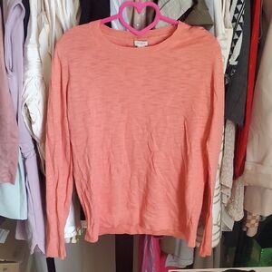 J. Crew Coral Crewneck Sweater